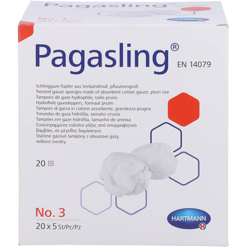 PAGASLING Mulltupfer steril Gr.3 pflaumengroß, 20x5 Stk., + Prisoma GmbH