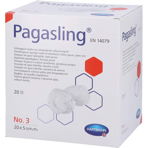 PAGASLING Mulltupfer steril Gr.3 pflaumengroß, 20x5 Stk., + Prisoma GmbH