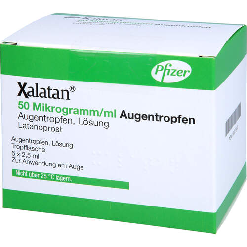 Xalatan 50 Mikrogramm/ml Augentropfen, 6X2.5 ML, Abacus Medicine A/S