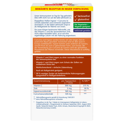 Doppelherz Heisser Ingwer + Curcuma, 10 Stk., Queisser Pharma GmbH & Co. KG