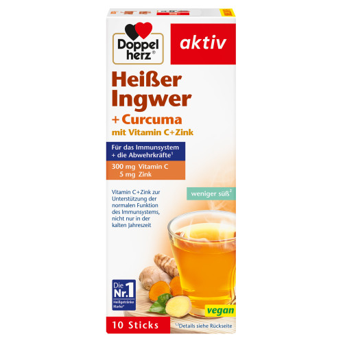 Doppelherz Heisser Ingwer + Curcuma, 10 Stk., Queisser Pharma GmbH & Co. KG