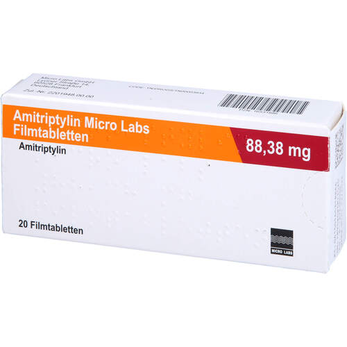 Amitriptylin Micro Labs 88.38 mg Filmtabletten, 20 ST, Micro Labs GmbH