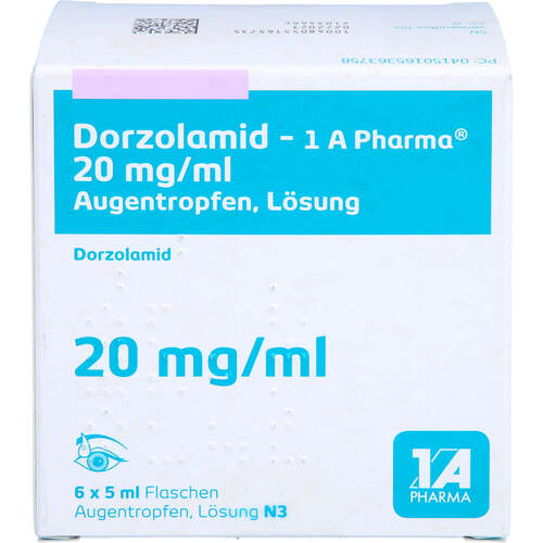 Dorzolamid - 1 A Pharma 20 mg/ml Augentr. Lösung, 6X5 ML, 1 A Pharma GmbH