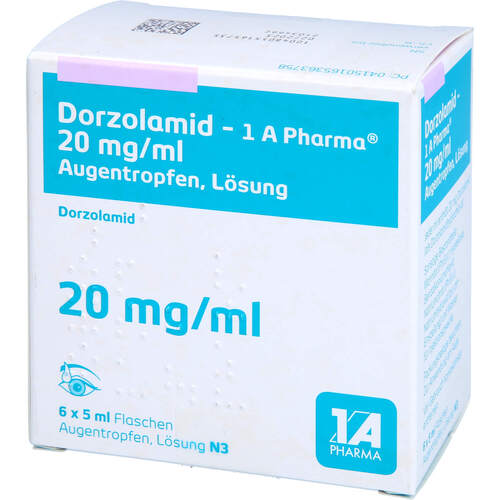 Dorzolamid - 1 A Pharma 20 mg/ml Augentr. Lösung, 6X5 ML, 1 A Pharma GmbH