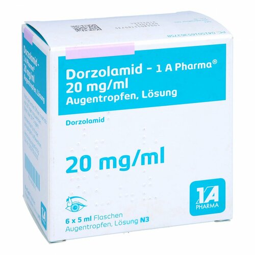 Dorzolamid - 1 A Pharma 20 mg/ml Augentr. Lösung, 6x5 ml, 1 A Pharma GmbH