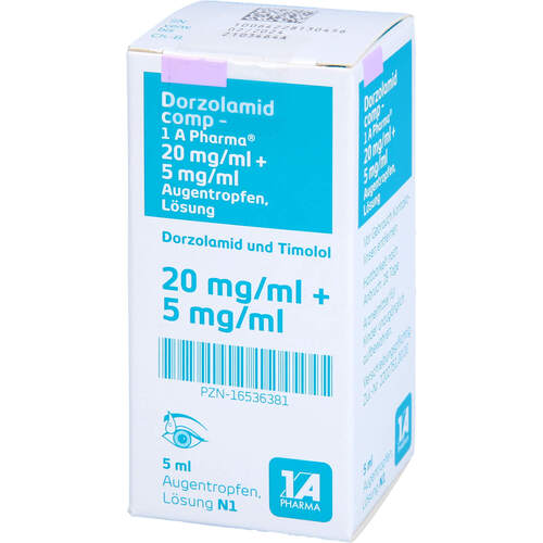 Dorzolamid comp - 1 A Pharma 20 mg/ml+5 mg/ml ATR, 1x5 ml, 1 A Pharma GmbH