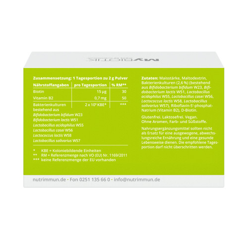 MyBiotik Pur, 30x2 g, Nutrimmun GmbH