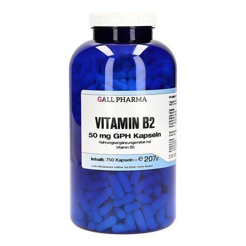 VITAMIN B2 50MG GPH KAPSELN, 750 Stk., Hecht-Pharma GmbH