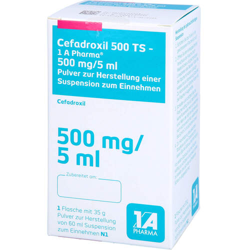 Cefadroxil 500 TS - 1 A Pharma 500 mg/5 ml PSE, 60 ml, 1 A Pharma GmbH