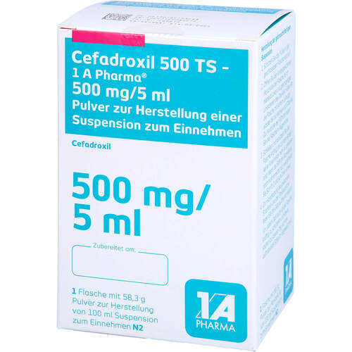 Cefadroxil 500 TS - 1 A Pharma 500 mg/5 ml PSE, 100 ml, 1 A Pharma GmbH
