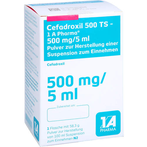 Cefadroxil 500 TS - 1 A Pharma 500 mg/5 ml PSE, 100 ml, 1 A Pharma GmbH