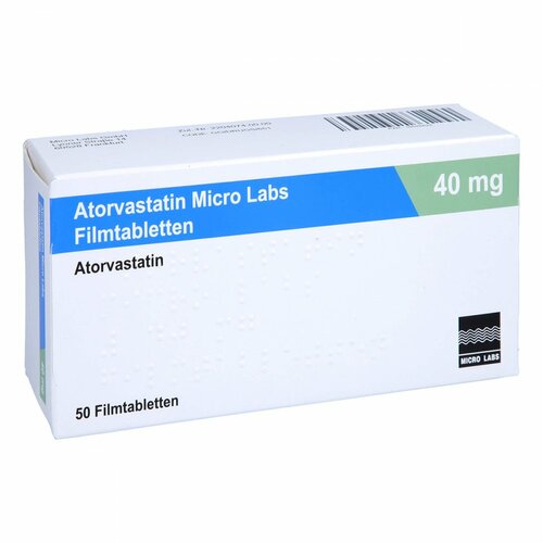 Atorvastatin Micro Labs 40 mg Filmtabletten, 50 Stk., Micro Labs GmbH