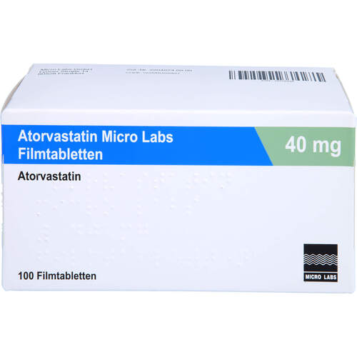 Atorvastatin Micro Labs 40 mg Filmtabletten, 100 Stk., Micro Labs GmbH