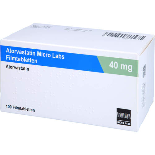 Atorvastatin Micro Labs 40 mg Filmtabletten, 100 Stk., Micro Labs GmbH