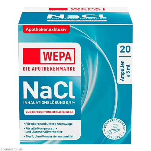 WEPA Inhalationslösung NaCl 0.9 %, 20x5 ml, Wepa Apothekenbedarf GmbH & Co. KG