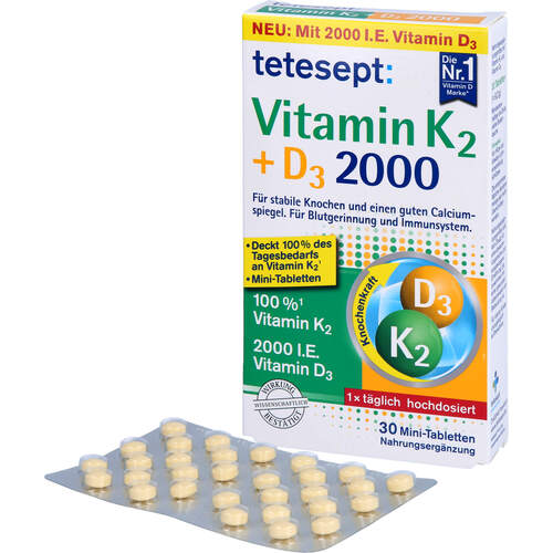 tetesept Vitamin K2+D3 2000, 30 st, Merz Consumer Care GmbH