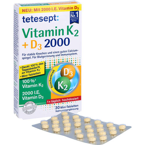 tetesept Vitamin K2+D3 2000, 30 st, Merz Consumer Care GmbH