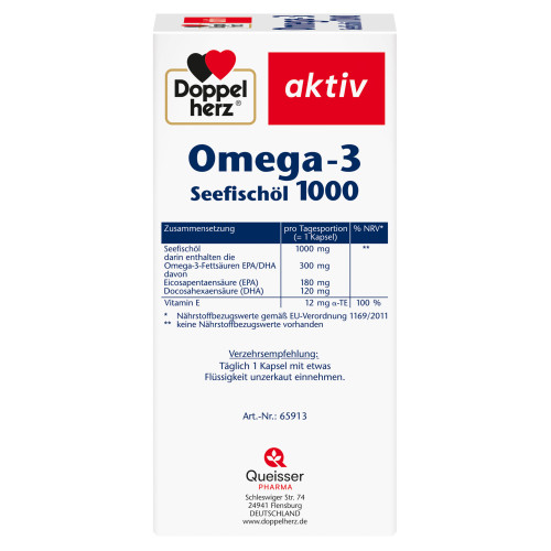 Doppelherz Omega-3 Seefischöl 1000, 120 Stk., Queisser Pharma GmbH & Co. KG