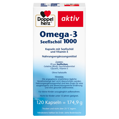 Doppelherz Omega-3 Seefischöl 1000, 120 Stk., Queisser Pharma GmbH & Co. KG