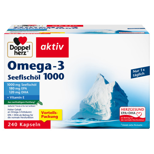 Doppelherz Omega-3 Seefischöl 1000, 240 Stk., Queisser Pharma GmbH & Co. KG