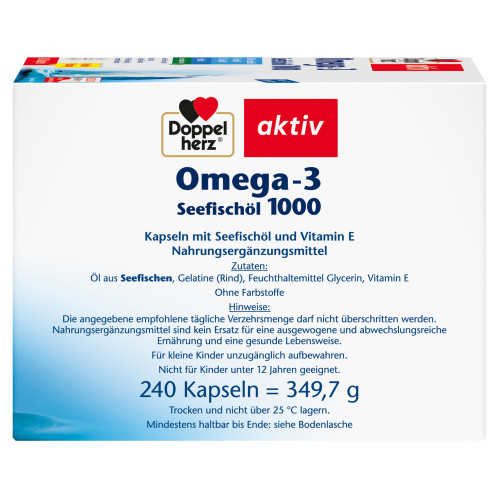 Doppelherz Omega-3 Seefischöl 1000, 240 Stk., Queisser Pharma GmbH & Co. KG