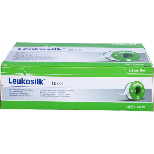 LEUKOSILK 2.5 cmx5 m, 12 Stk., + Prisoma GmbH
