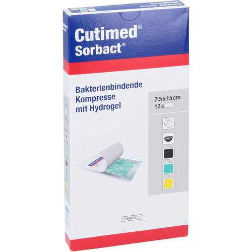 CUTIMED Sorbact Gel Kompressen 7.5x15 cm, 12 Stk., + Prisoma GmbH