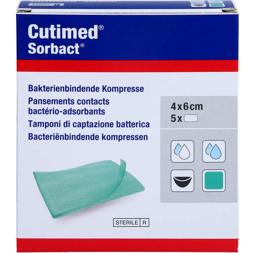 CUTIMED Sorbact Kompressen 4x6 cm, 5 Stk., + Prisoma GmbH