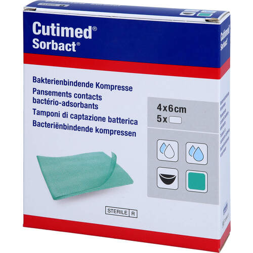 CUTIMED Sorbact Kompressen 4x6 cm, 5 Stk., + Prisoma GmbH