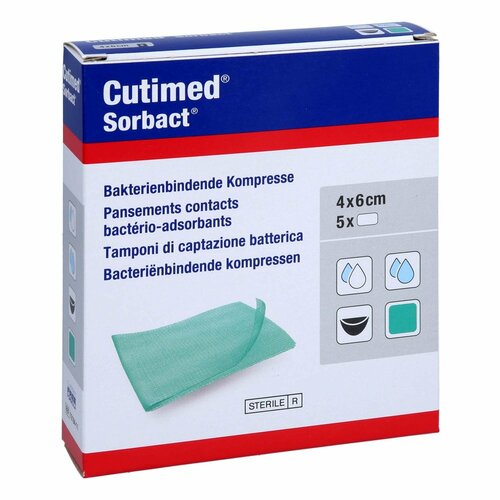 CUTIMED Sorbact Kompressen 4x6 cm, 5 Stk., + Prisoma GmbH