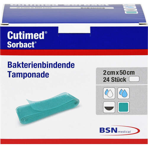 CUTIMED Sorbact Tamponaden 2x50 cm, 24 Stk., + Prisoma GmbH