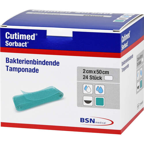 CUTIMED Sorbact Tamponaden 2x50 cm, 24 Stk., + Prisoma GmbH