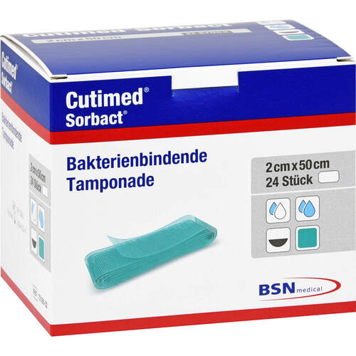 CUTIMED Sorbact Tamponaden 2x50 cm, 24 Stk., + Prisoma GmbH