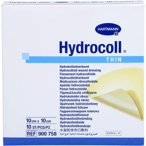 HYDROCOLL thin Wundverband 10x10 cm, 10 Stk., + Prisoma GmbH
