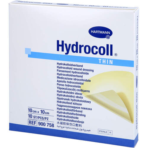 HYDROCOLL thin Wundverband 10x10 cm, 10 Stk., + Prisoma GmbH