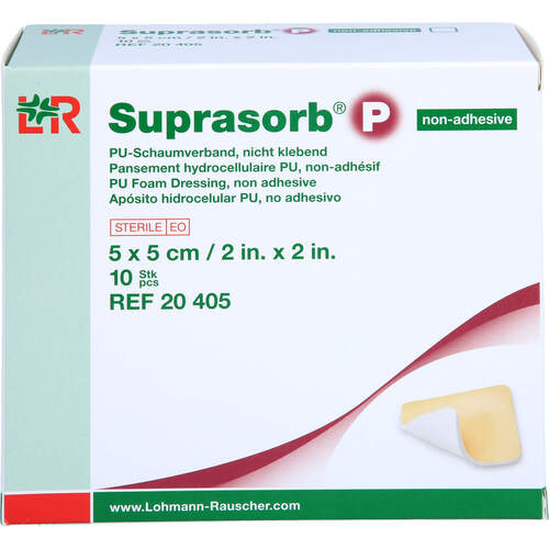 SUPRASORB P PU-Schaumv.5x5 cm nicht klebend, 10 Stk., + Prisoma GmbH