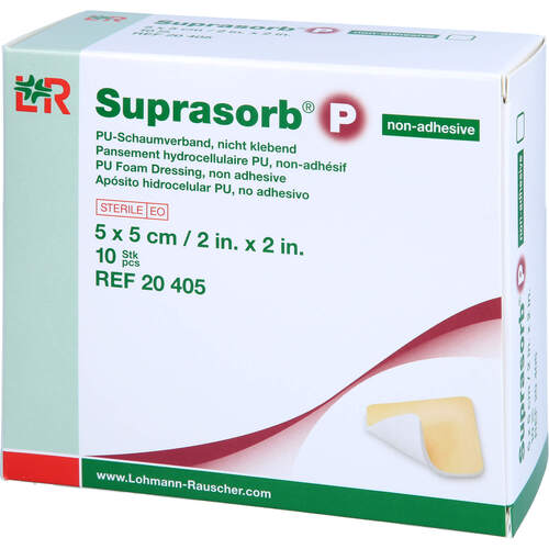 SUPRASORB P PU-Schaumv.5x5 cm nicht klebend, 10 Stk., + Prisoma GmbH