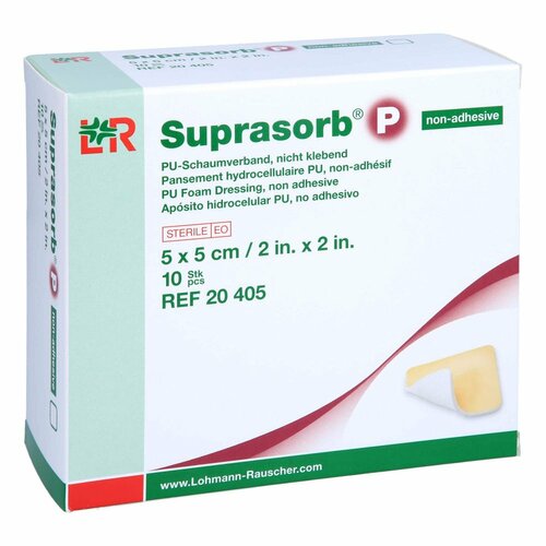 SUPRASORB P PU-Schaumv.5x5 cm nicht klebend, 10 Stk., + Prisoma GmbH