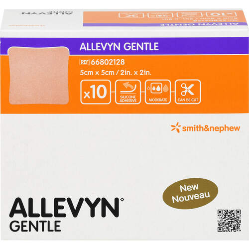 ALLEVYN Gentle 5x5 cm Schaumverb., 10 Stk., + Prisoma GmbH