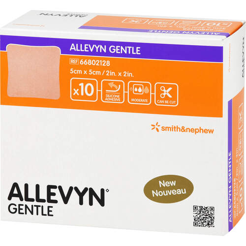 ALLEVYN Gentle 5x5 cm Schaumverb., 10 Stk., + Prisoma GmbH