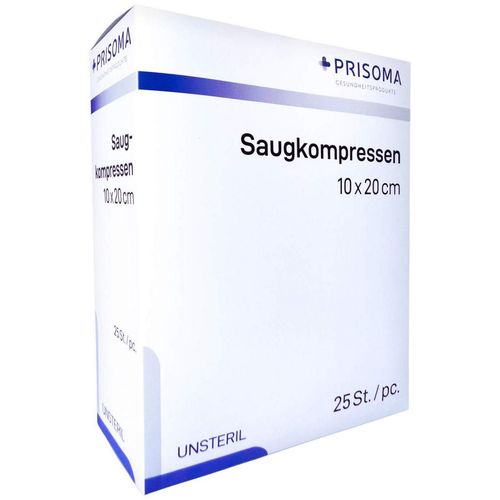 SAUGKOMPRESSEN unsteril 10x20 cm 1228, 25 Stk., + Prisoma GmbH