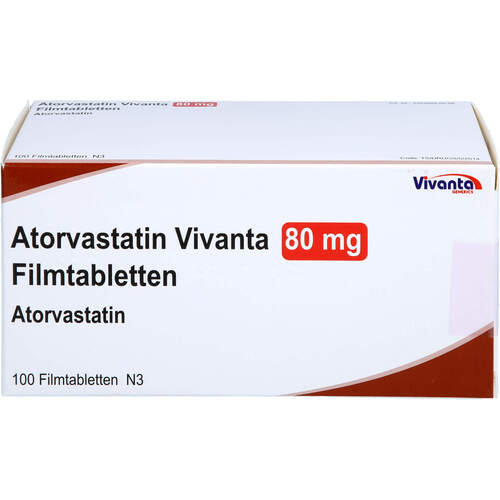 Atorvastatin Vivanta 80 mg Filmtabletten, 100 ST, Vivanta Generics s.r.o