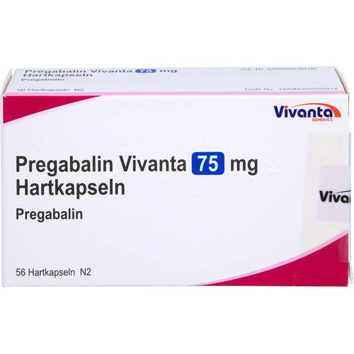 Pregabalin Vivanta 75 mg Hartkapseln, 56 Stk., Vivanta Generics s.r.o Pregabalin Vivanta 75 mg Hartkapseln, 56 Stk., Vivanta Generics s.r.o