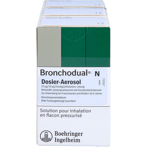 Bronchodual N Dosier-Aerosol 20 ug/50 ug, 3x10 ml, Emra-Med Arzneimittel GmbH