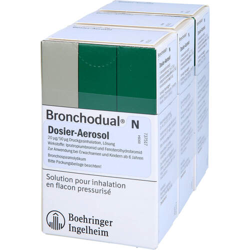 Bronchodual N Dosier-Aerosol 20 ug/50 ug, 3x10 ml, Emra-Med Arzneimittel GmbH