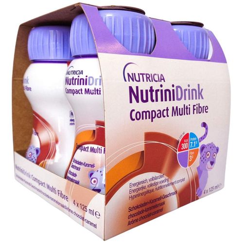 NutriniDrink Compact MultiFibre Schoko-Karamell, 4x125 ml, Danone Deutschland GmbH
