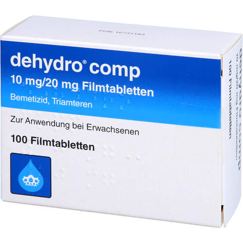 dehydro comp 10MG/20MG Filmtabletten, 100 Stk., APONTIS PHARMA Deutschland GmbH & Co. KG