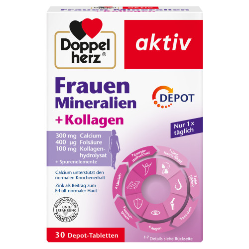 Doppelherz Frauen Mineralien + Kollagen Depot, 30 Stk., Queisser Pharma GmbH & Co. KG