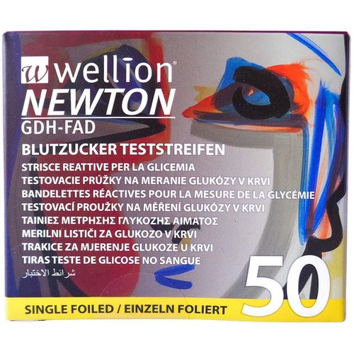 Wellion NEWTON GDH-FAD Blutzuckertesstreifen, 50 Stk., MED TRUST GmbH & Co. KG