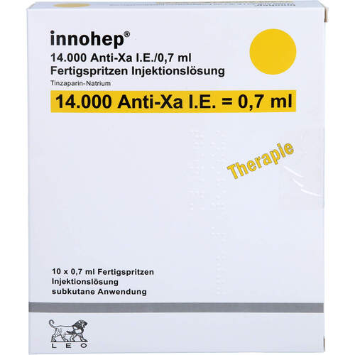 Innohep 14.000 Anti-Xa I.E./0.7ml Inj.-Lsg.i.e.FS, 10X0.7 ML, Abacus Medicine A/S